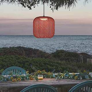 Bover udendørs hængelampe Nans Balis S/55, brun/beige dæmpbar, Creme/amber, Plast, Design