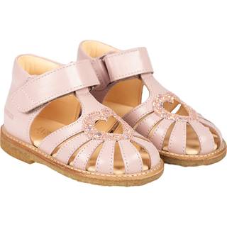 Angulus Pale Rose Glitter Sandal Med Hjerte - Str. 22