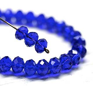 Dowarm 200 stykker 8 mm briolette krystalglasperler til smykkerfremstilling Rondelle Crystal perler til h?ndv?rk Vindklokke Sunkatchere Vin Charm