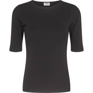 Filippa K T-Shirt Cotton Stretch Elbow Sleeve M - Black - M