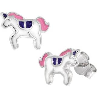 trendor 41649 Kinder-Ohrringe Silber 925 Einhorn Ohrstecker