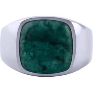 IX Studios Cushion Signet Marble Ring 22 kt. Sølv DMN0282RHGRMA54 - Unisex - 925 Sterling Silver