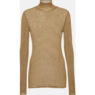 Lemaire Ribbed-knit silk top - green - M
