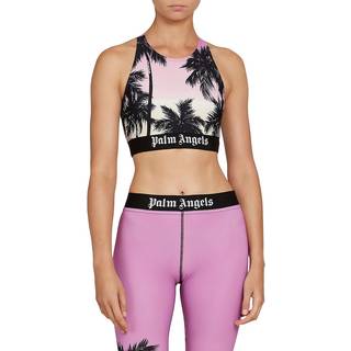 Palm Angels Pink Sunset logo sports bra - multicoloured - XXS