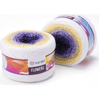 Garn kunst blomster garn 55% bomuld 45% akryl 250gr 1094yd flerfarvet bomuld garn regnbue h?klet garn for?r sommer 2 sport garn (307)