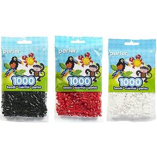 Perler perler perle taske hvid (hvid-sort-r?d) (original version) (original version)