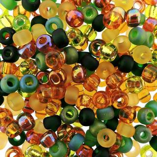 Miyuki runde frøperler størrelse 6/0 20 g jordtone mix 6-mix07