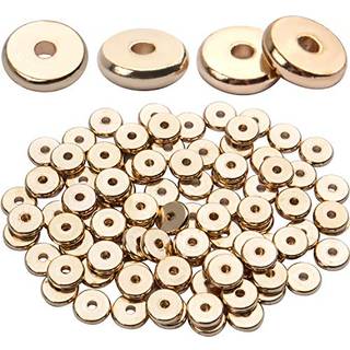 100 stk 8 mm flad runde Rondeelle afstandsspacer perler skiveafstand af perler smykker metalafstand til DIY armb?nd halsk?de h?ndv?rk guld