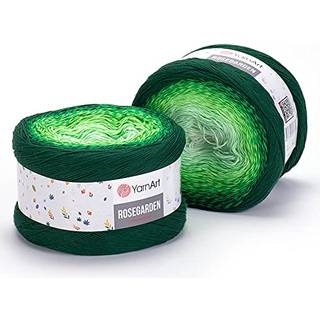 Garn kunst blomster rosegarden 100% bomuld 250gr 8,80 oz 1094yd flerfarvet bomuldsgarn regnbue h?klet garn for?r sommer (319)