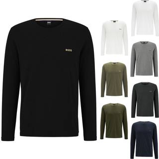 BOSS langærmet t-shirt lavet af økologisk bomuld i hvid til herre.