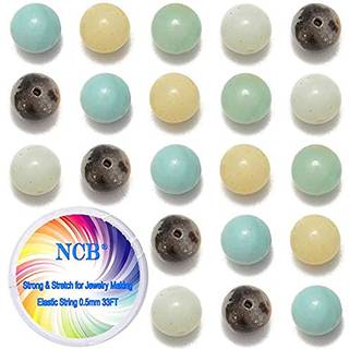 NCB 100pcs 8mm blandetfarvet Amazonite perler naturlige semi -dyrebare perler runde glatte ædelstene løse spacer perler charme til halskæder armb