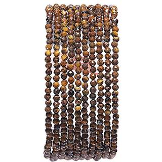 Beadia facetterede naturlige Tiger Eye Stone Round Loose Semi Gemstone Perler til smykker, der fremstiller 2-2,5 mm 38 cm