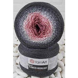 Yarnart Flowers Moonlight Glitter Cotton Yarn Soft Rainbow Crochet Metallic Lurex Handknit Shiny Silvery Cake Multicolor Cotton 1 Skein Weight 9.