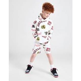 Jordan All Over Print Overhead Hoodie Junior, Cream - 13-15Y