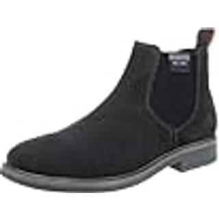 bugatti Herren Chelsea Boots blau Velours