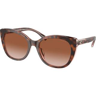 Coach HC8365U CH566 Asian Fit 574413 55 Solbriller Kvinder Tortoiseshell - Tortoise on Pink - 55mm