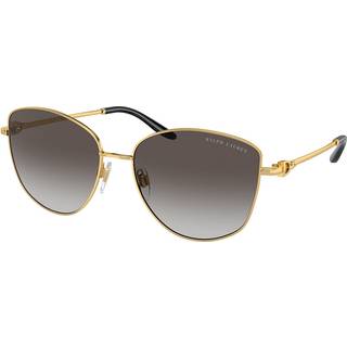 Ralph Lauren Kvinde RL7079 THE VIVIENNE 90048G Solbriller Metal Guld Grå Rund Normal Skygge