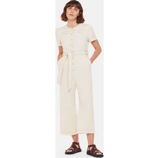 Whistles Whistles Ivory Alana 100% Cotton Denim Jumpsuit