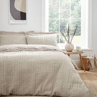 Pineapple Elephant Pineapple Elephant Natural Tamba Jersey Stripe Quilted Duvet Cover Set
