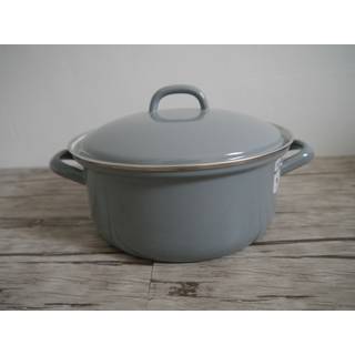 Riess Classic Pure Grey Kasserolle 20 cm / 2,0 L - Emaille - Grau