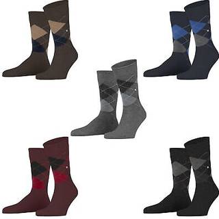 Burlington Herren Socken braun Schur-Wolle Gemustert