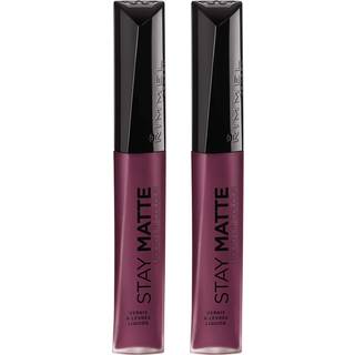 Rimmel Stay Matte Lip Liquid Midnight 0,21 fl oz (pakke med 2)