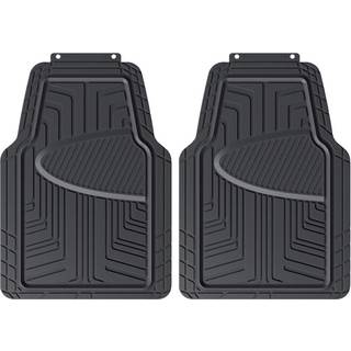 Amazon Basics 2-delt premium gummi gulvm?tte til biler SUV'er og lastbiler All vejrbeskyttelse universal trim til at passe sort