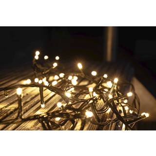 Dga klyngelyskæde 1000led varm hvid  - sort 2000cm