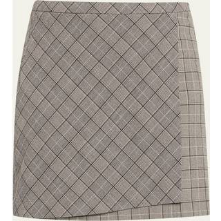 Ganni Check Mix miniskirt - grey - XL