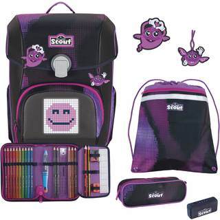 Schulrucksack Movie Star Neo Set 4tlg. Pixel Pink