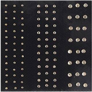Bügelmotiv Streifen creme 2-4mm Strass - Creme