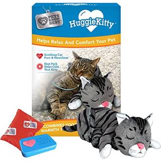 K?ledyr ved Bedste Huggiekitty Cuddly Cat Toy beroligende lyd og varme hj?lper slappe af og tr?ste dit k?ledyr- purr & hjerteslag opvarmningspakk
