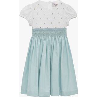 Trotters London Trotters London Blue Rose Hand Smocked Dress