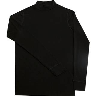 Johansen uld-silke langærmet t-shirt med rullekrave sort X-Large