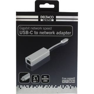 Deltaco PRIME USB-C to RJ45