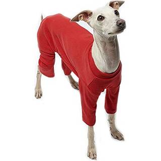 Lucky Petter Basic Soft Dog Pyjamas til små hunde -onesie doggie jammies hundeskjorte strækbar hund jumpsuit bodysuit pjs (lille grundlæggende rø