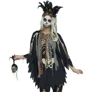 Voodoo Skelett Kostüm-Poncho