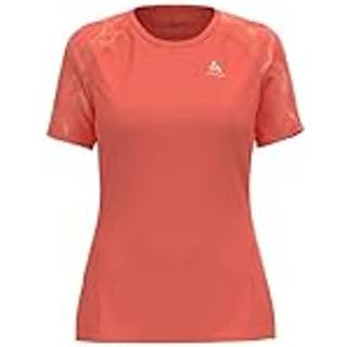 Odlo Essential Print Crew Neck Running Shirt Women - Orange, Size S - orange