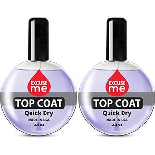 2 flasker undskylder mig hurtig tørre hurtig tørring super skinnende neglelak top coat professionel påfyldning størrelse 2,5 oz.