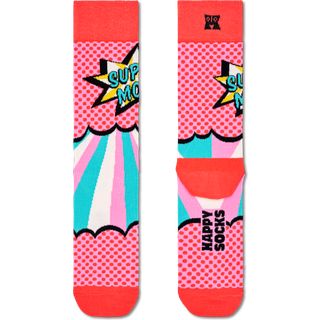 Super Mom Sock | Colorful Gift for Mom - Red, White, Yellow, Pink, Turquoise, Black - 41-46