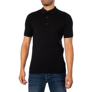 John Smedley Herren Polo-Shirt schwarz,schwarz unifarben