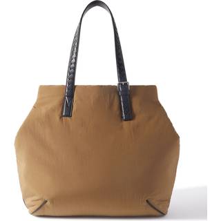 Bottega Veneta - Padded Paper Nylon and Intrecciato Leather Tote Bag - Men - Green