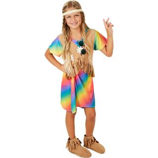 Blomsterbarn børnekostume - 152 (11-12y)