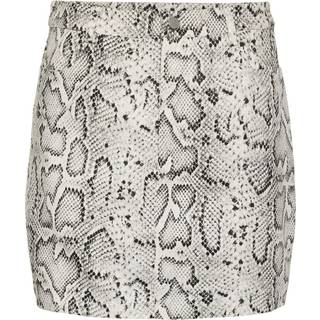 PIECES X DITTE ESTRUP X CILLE FJORD PCJESSICA SHORT SKIRT - Bright White Snake Print - XS