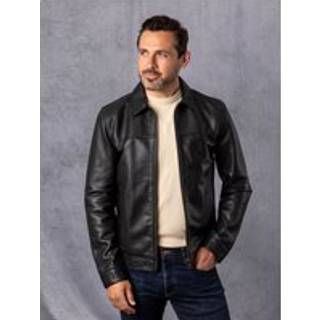 Lakeland Leather Navy Renwick Collared Læderjakke"X-Large