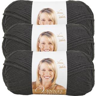 Lion Brand Vanna's Choice 860-153 Black Indhold:100% akryl Vægt/Indhold:100 g = 170 meter Anbefalede pinde:5.50 mm Strikkefasthed:10 x10 cm = 16 m x 22 p Vask:Maskinvask max 40°C.