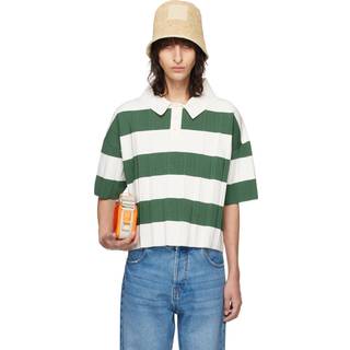 Jacquemus Le Polo Bimini striped pleated polo shirt - multicoloured - EU 52