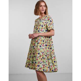 Pieces kjole PCSAGA - Daiquiri Green MULTI FLOWERS - XS