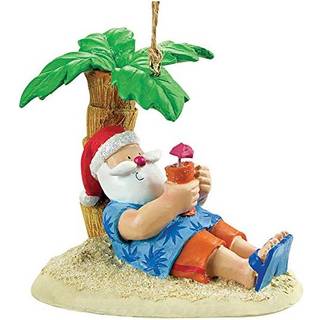 Cape Shore Santa slapper af under en palmetr?strandferieferie ornament