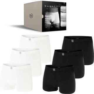 bugatti Herren Pants schwarz Baumwolle & Mix unifarben